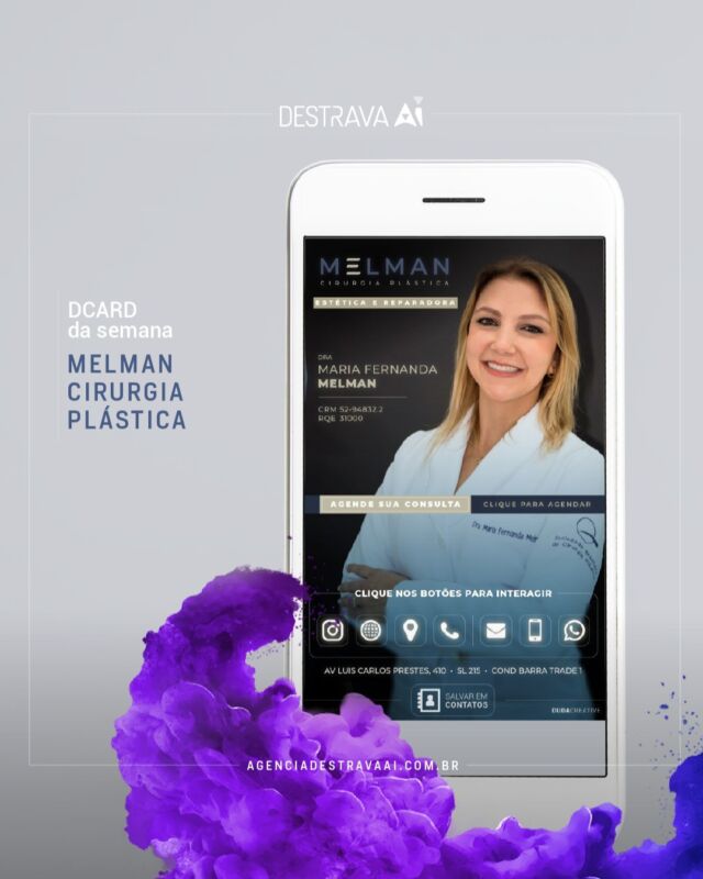 DCARD exclusivo criado para @dramariafernandamelman e seu sócio - O Dcard é Ideal para enviar para pacientes marcarem / remarcarem consultas de uma forma muito profissional.  Os Dcards são facilmente compartilháveis pelo WhastApp, Telegram, e-mail, etc. É um ótimo meio de estimular seus clientes a fazerem o"boca a boca", passando credibilidade para seu consultório.  ⟁ Duda Campos
► Designer especializado em construção de marca e marketing digital  ◉ Acesse nosso site e destrave o seu negócio! Decole!
⇡ Link na Bio ⇡  #ideiasdedesign #empreendedorismo #empreender #logo #identidadevisual #marketingdigital #logotipo #marca #designgrafico #webdesign #consultoriomedico #cirurgiaplastica #clinicaestetica #marketingparamedicos