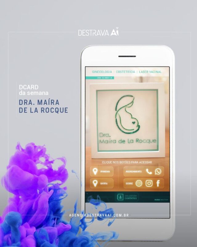 Dcard para @dramairadelarocque contemplando seus dois consultórios num único cartão  ⟁ Duda Campos
► Designer especializado em construção de marca e marketing digital  ◉ Acesse nosso site e destrave o seu negócio! Decole!
⇡ Link na Bio ⇡  #ideiasdedesign #empreendedorismo #empreender #logo #identidadevisual #marketingdigital #logotipo #marca #designgrafico #webdesign #cartaodevisita #cartaodigital #marketingparamulheres  ##clínicamédica #obstetricia #obstetra